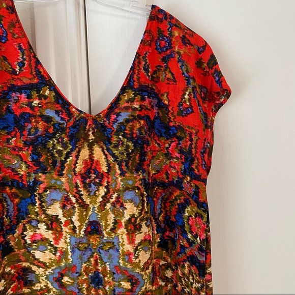 Anthropologie | Maeve Red Moroccan Print Dress - Picture 6 of 7